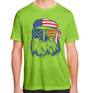 Patriotic Eagle 4th Of July Sunglasses USA American Flag Adult ChromaSoft Performance T-Shirt