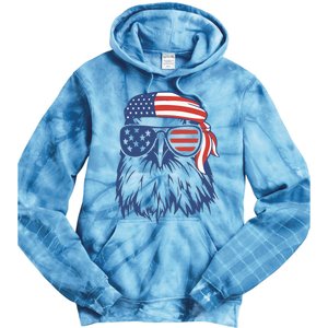 Patriotic Eagle 4th Of July Sunglasses USA American Flag Tie Dye Hoodie