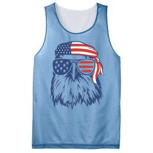 Patriotic Eagle 4th Of July Sunglasses USA American Flag Mesh Reversible Basketball Jersey Tank