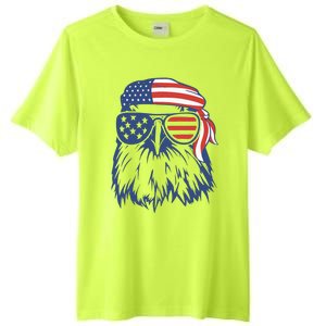 Patriotic Eagle 4th Of July Sunglasses USA American Flag Tall Fusion ChromaSoft Performance T-Shirt