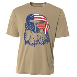 Patriotic Eagle 4th Of July Sunglasses USA American Flag Cooling Performance Crew T-Shirt