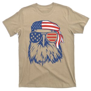 Patriotic Eagle 4th Of July Sunglasses USA American Flag T-Shirt