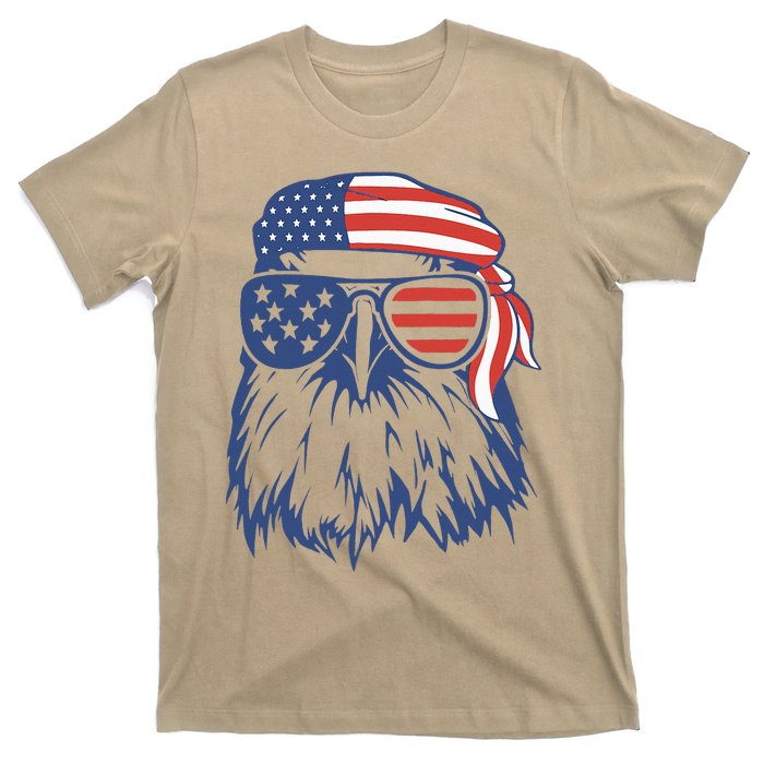 Patriotic Eagle 4th Of July Sunglasses USA American Flag T-Shirt