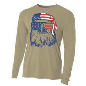 Patriotic Eagle 4th Of July Sunglasses USA American Flag Cooling Performance Long Sleeve Crew