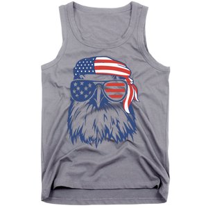 Patriotic Eagle 4th Of July Sunglasses USA American Flag Tank Top