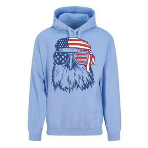 Patriotic Eagle 4th Of July Sunglasses USA American Flag Unisex Surf Hoodie