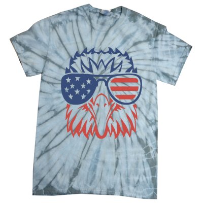 Patriotic Eagle 4th of July USA American Flag Design Tie-Dye T-Shirt