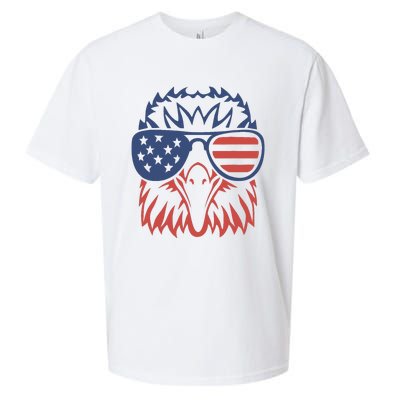 Patriotic Eagle 4th of July USA American Flag Design Sueded Cloud Jersey T-Shirt