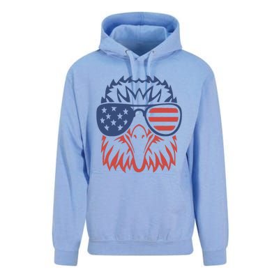 Patriotic Eagle 4th of July USA American Flag Design Unisex Surf Hoodie