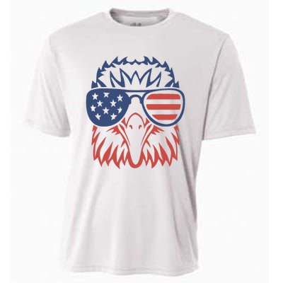 Patriotic Eagle 4th of July USA American Flag Design Cooling Performance Crew T-Shirt