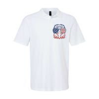 Patriotic Eagle 4th of July USA American Flag Design Softstyle Adult Sport Polo