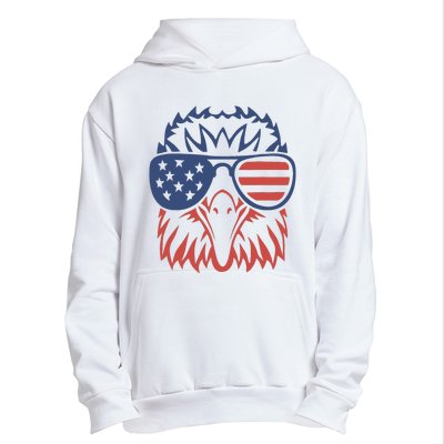 Patriotic Eagle 4th of July USA American Flag Design Urban Pullover Hoodie