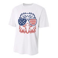 Patriotic Eagle 4th of July USA American Flag Design Performance Sprint T-Shirt