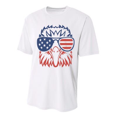 Patriotic Eagle 4th of July USA American Flag Design Performance Sprint T-Shirt