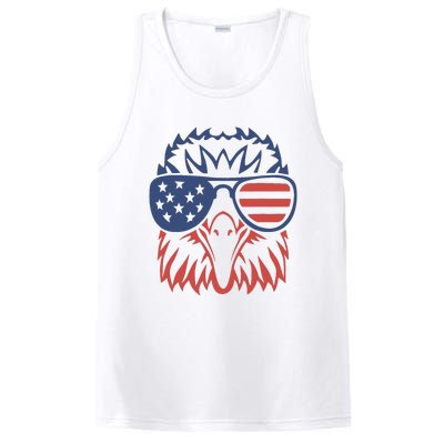 Patriotic Eagle 4th of July USA American Flag Design PosiCharge Competitor Tank