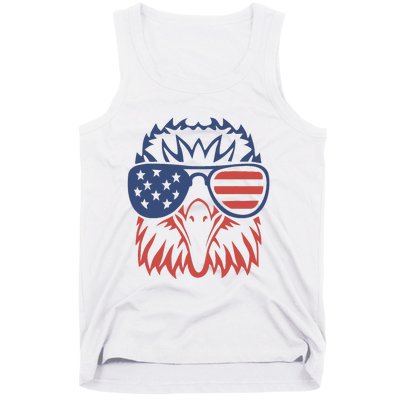 Patriotic Eagle 4th of July USA American Flag Design Tank Top