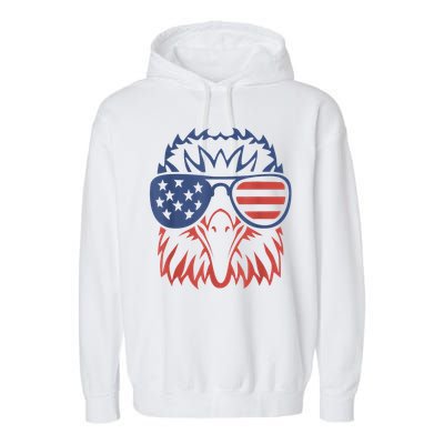 Patriotic Eagle 4th Of July Usa American Flag Patriotic Eagle Tees 4th Of July Garment-Dyed Fleece Hoodie