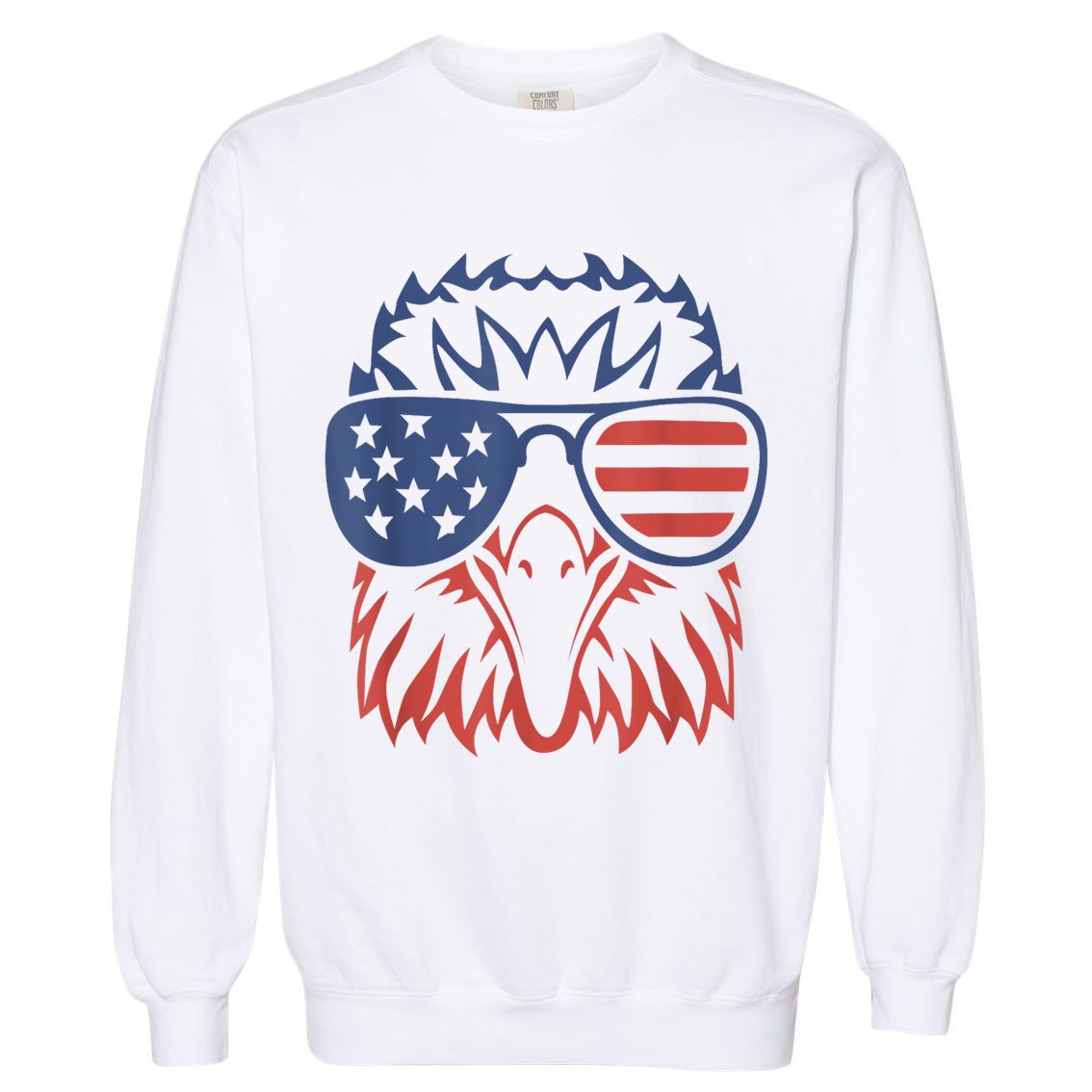 Patriotic Eagle 4th Of July Usa American Flag Patriotic Eagle Tees 4th Of July Garment-Dyed Sweatshirt