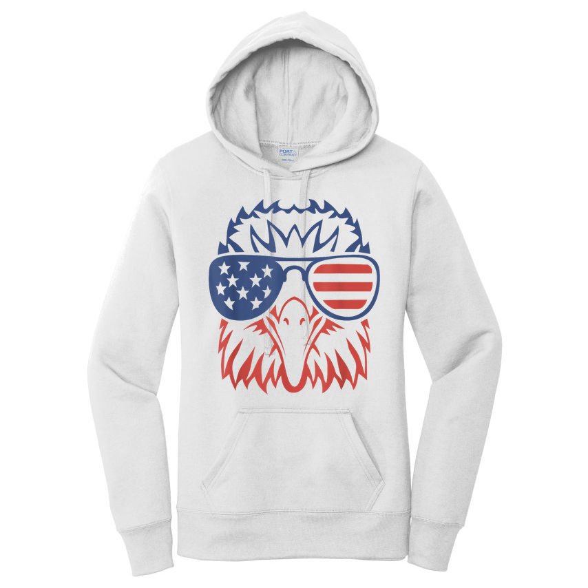 Patriotic Eagle 4th Of July Usa American Flag Patriotic Eagle Tees 4th Of July Women's Pullover Hoodie