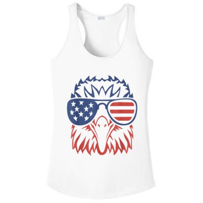 Patriotic Eagle 4th Of July Usa American Flag Patriotic Eagle Tees 4th Of July Ladies PosiCharge Competitor Racerback Tank