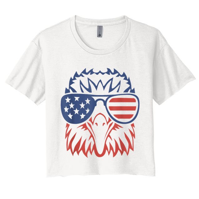 Patriotic Eagle 4th Of July Usa American Flag Patriotic Eagle Tees 4th Of July Crop Top