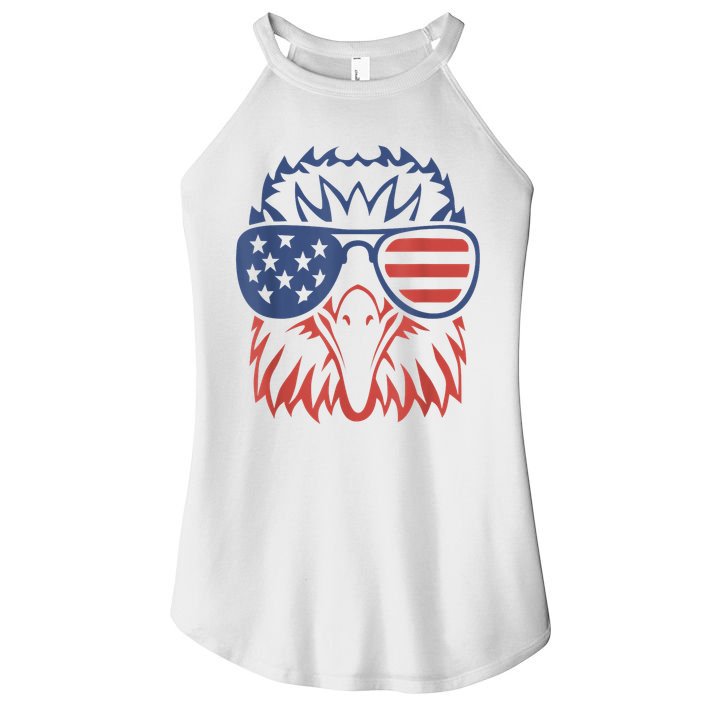 Patriotic Eagle 4th Of July Usa American Flag Patriotic Eagle Tees 4th Of July Women's Perfect Tri Rocker Tank