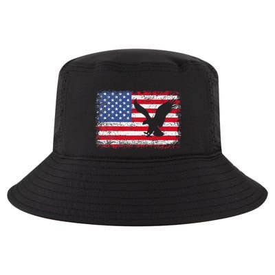 Patriotic Eagle 4th Of July Usa American Flag Cool Comfort Performance Bucket Hat