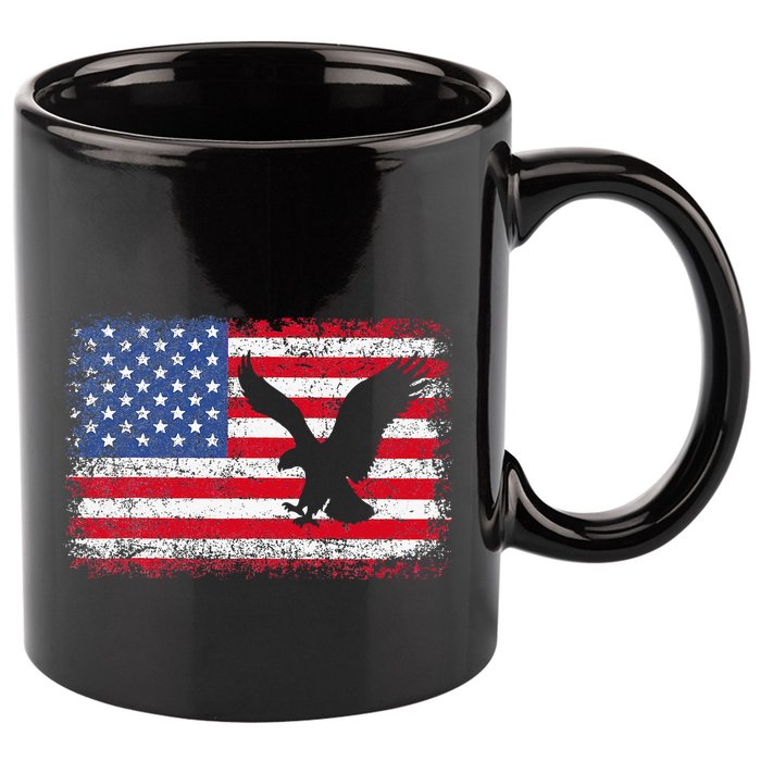 Patriotic Eagle 4th Of July Usa American Flag 11oz C Handle Ceramic Mug
