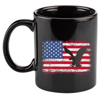 Patriotic Eagle 4th Of July Usa American Flag 11oz C Handle Ceramic Mug