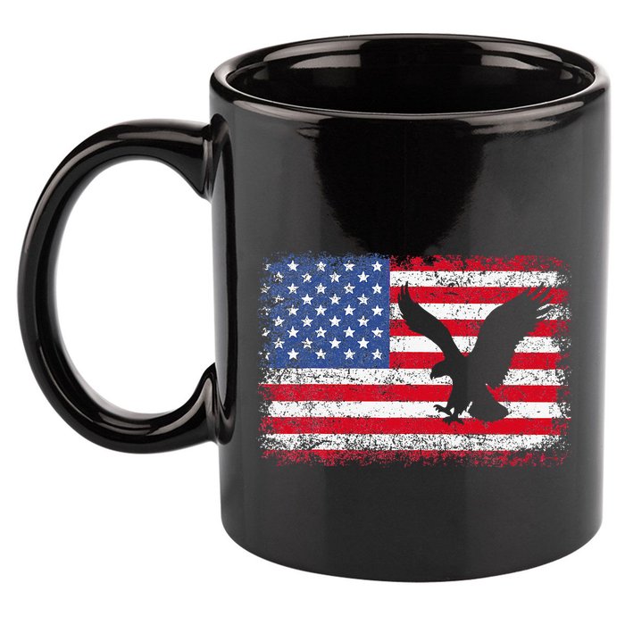 Patriotic Eagle 4th Of July Usa American Flag 11oz C Handle Ceramic Mug