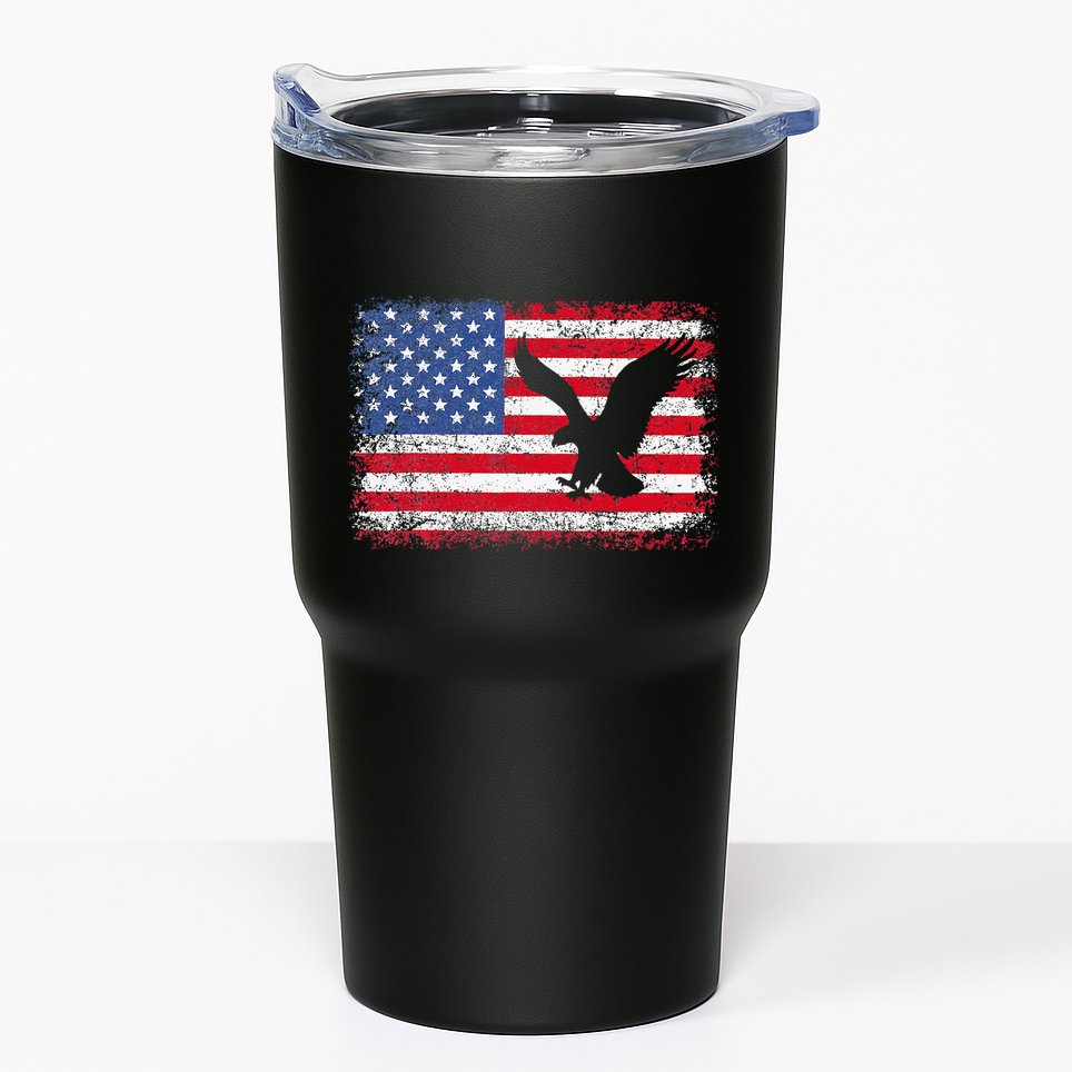 Patriotic Eagle 4th Of July Usa American Flag Tumbler