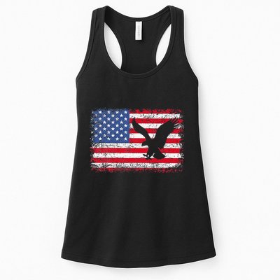 Patriotic Eagle 4th Of July Usa American Flag Womens Tank Top