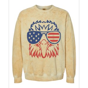 Patriotic Eagle 4th Of July Usa American Flag Design Colorblast Crewneck Sweatshirt