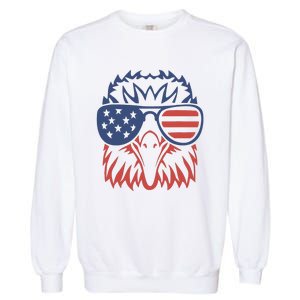 Patriotic Eagle 4th Of July Usa American Flag Design Garment-Dyed Sweatshirt