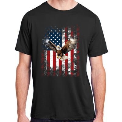 Patriotic Eagle 4th Of July Usa American Flag Adult ChromaSoft Performance T-Shirt