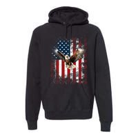 Patriotic Eagle 4th Of July Usa American Flag Premium Hoodie