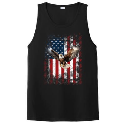 Patriotic Eagle 4th Of July Usa American Flag PosiCharge Competitor Tank