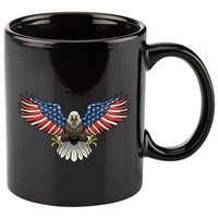 PATRIOTIC EAGLE 4th Of July USA American Flag Proud 11oz C Handle Ceramic Mug