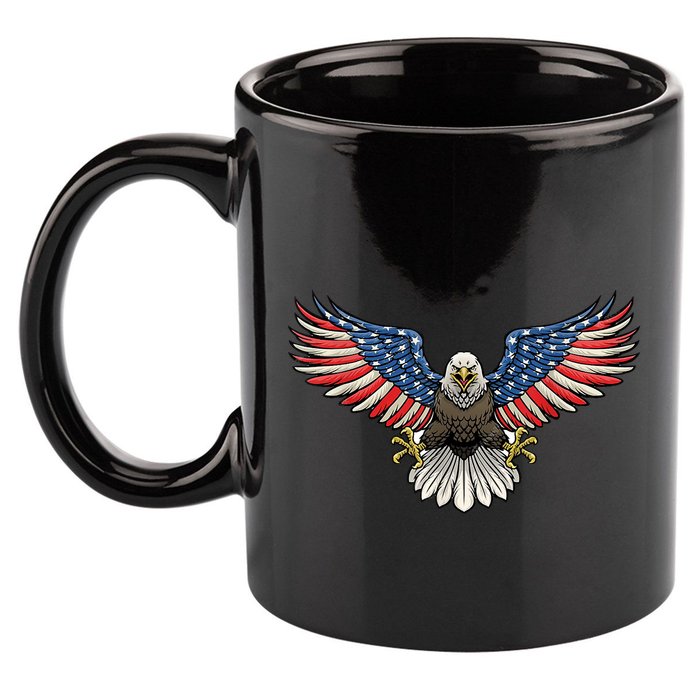 PATRIOTIC EAGLE 4th Of July USA American Flag Proud 11oz C Handle Ceramic Mug