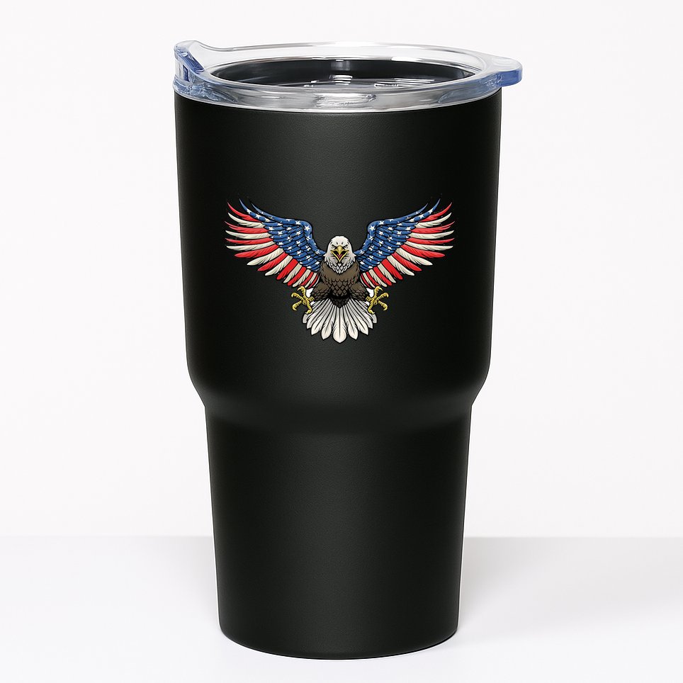 PATRIOTIC EAGLE 4th Of July USA American Flag Proud Tumbler
