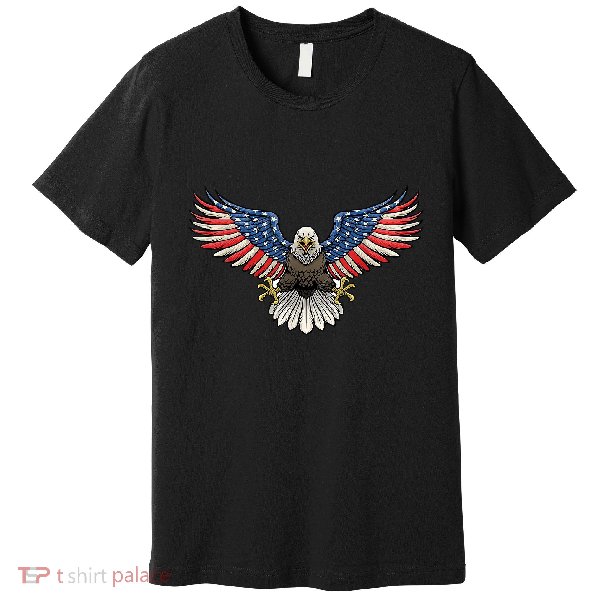 PATRIOTIC EAGLE 4th Of July USA American Flag Proud Premium T-Shirt