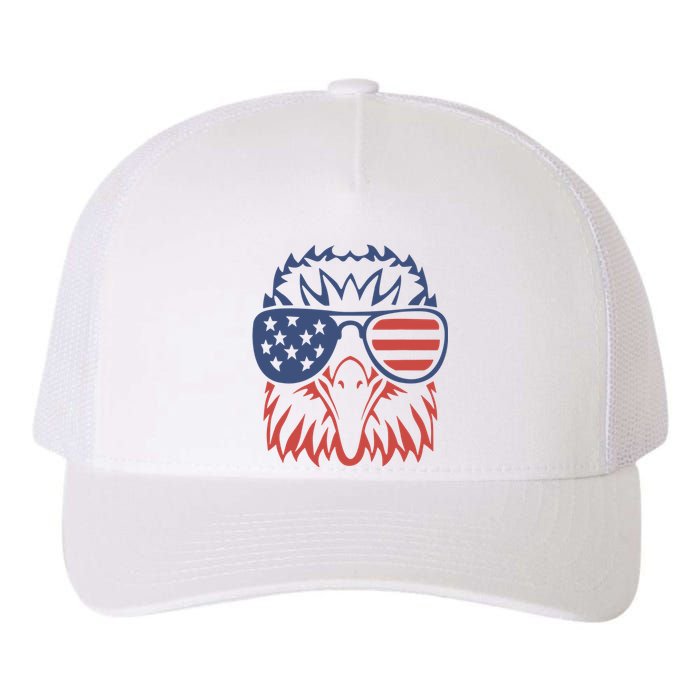 Patriotic Eagle 4th Of July USA American Flag Yupoong Adult 5-Panel Trucker Hat