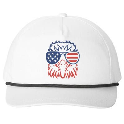 Patriotic Eagle 4th Of July USA American Flag Snapback Five-Panel Rope Hat