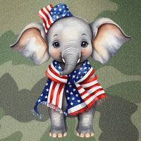 Patriotic Elephant 4th Of July Us Flag Legacy Tie Dye Trucker Hat