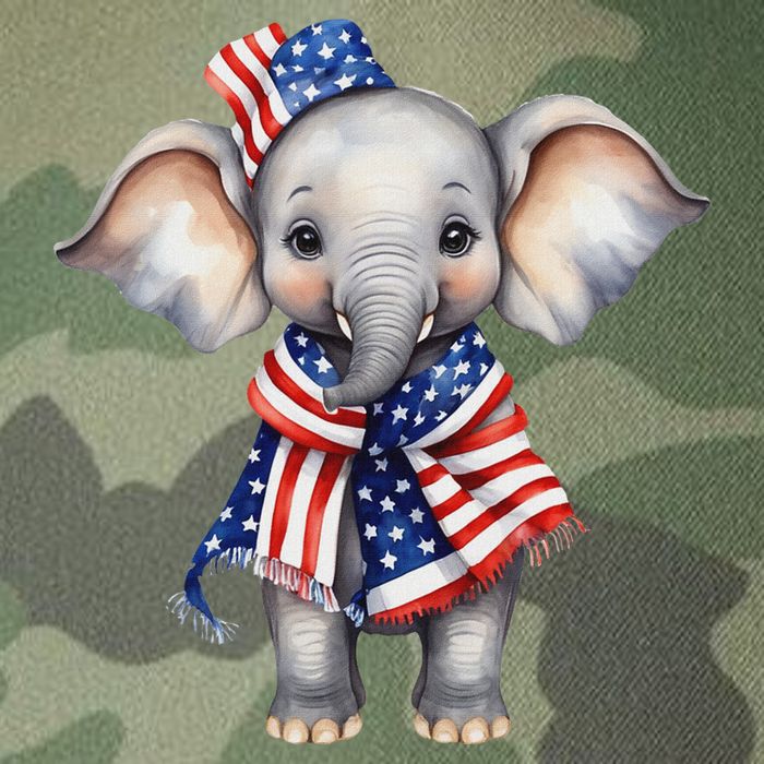 Patriotic Elephant 4th Of July Us Flag Legacy Tie Dye Trucker Hat