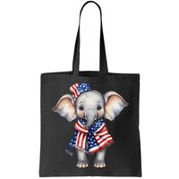 Patriotic Elephant 4th Of July Us Flag Bag