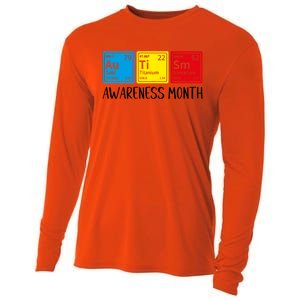 Periodic Elets Autism Awareness Gift Cooling Performance Long Sleeve Crew