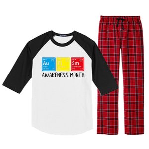 Periodic Elets Autism Awareness Gift Raglan Sleeve Pajama Set