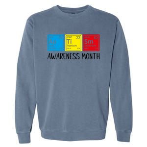 Periodic Elets Autism Awareness Gift Garment-Dyed Sweatshirt