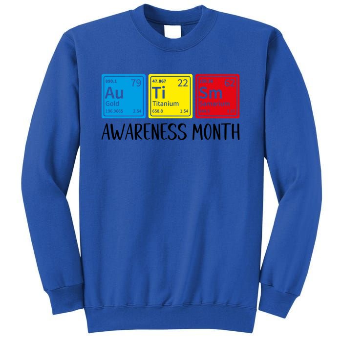 Periodic Elets Autism Awareness Gift Tall Sweatshirt